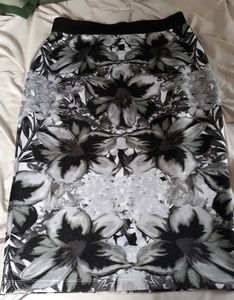 Floral pencil skirt